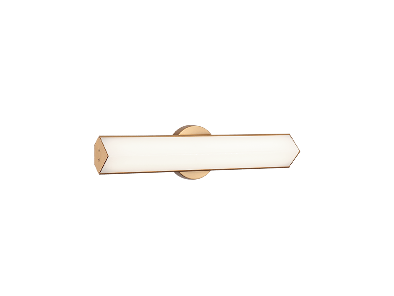 LED Steel Frame with White Glass Diffuser Vanity Light
