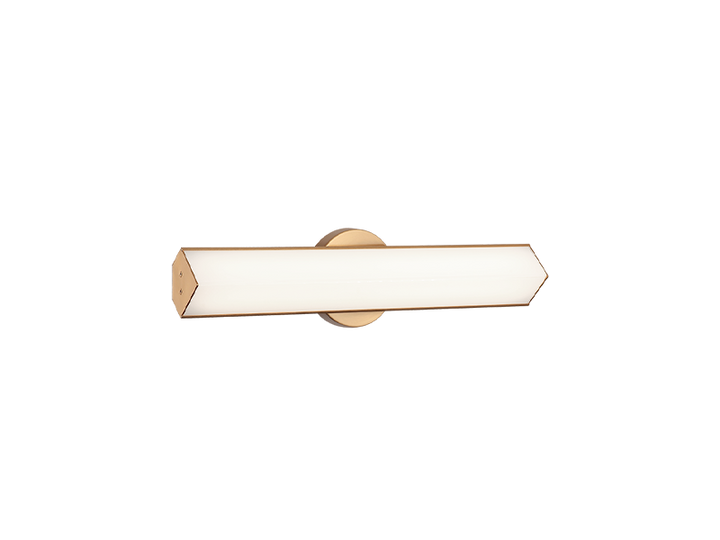 LED Steel Frame with White Glass Diffuser Vanity Light