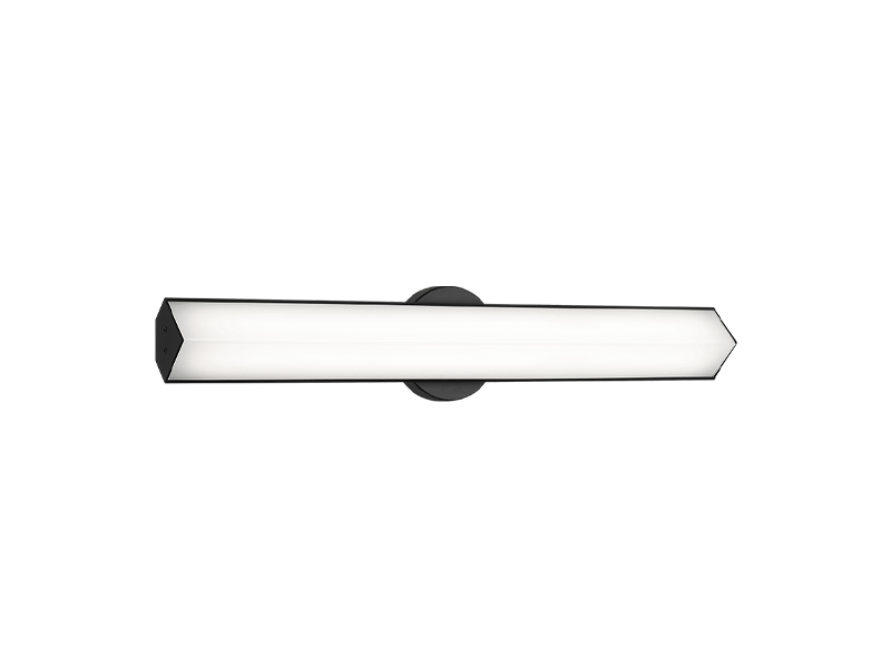 LED Steel Frame with White Glass Diffuser Vanity Light