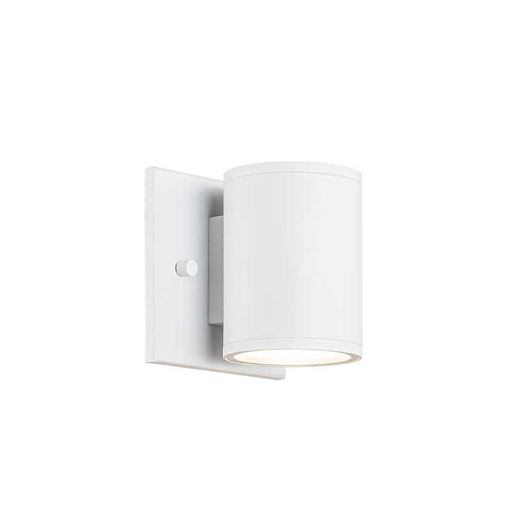 LED Steel Cylindrical Frame Outdoor Wall Sconce