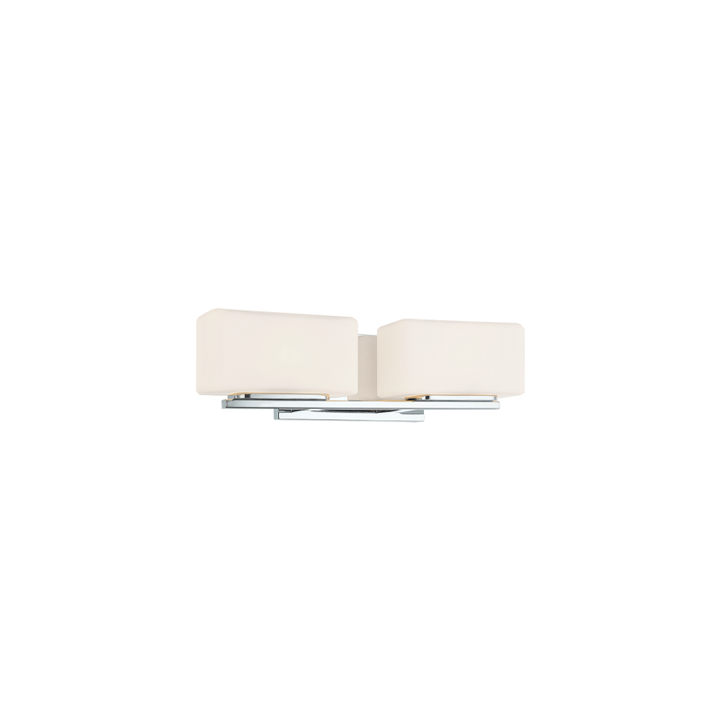 Steel Frame with White Glass Shade Vanity Light