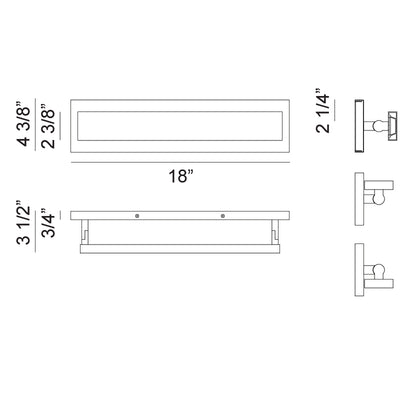 LED Steel Frame with Acrylic Diffuser Adjustable Vanity Light