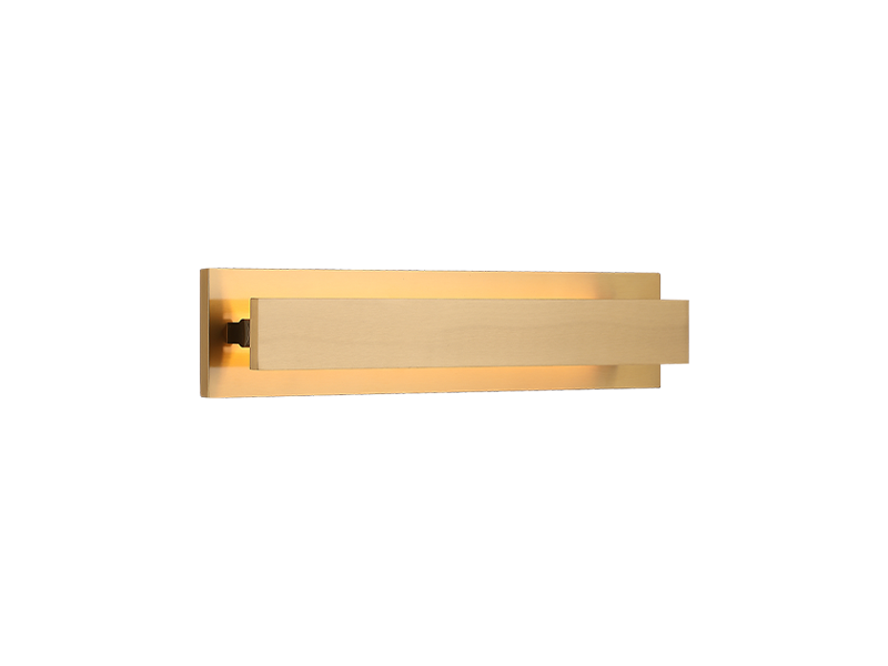 Baretta - LED Steel Frame with Acrylic Diffuser Adjustable Vanity Light in Aged Gold Brass by Matteo Lighting