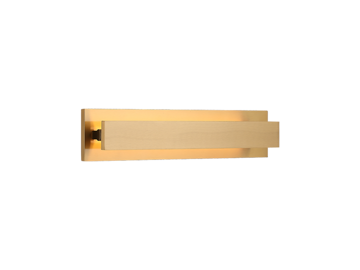 Baretta - LED Steel Frame with Acrylic Diffuser Adjustable Vanity Light in Aged Gold Brass by Matteo Lighting