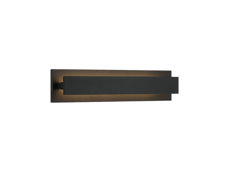 Baretta - LED Steel Frame with Acrylic Diffuser Adjustable Vanity Light in Matte Black by Matteo Lighting
