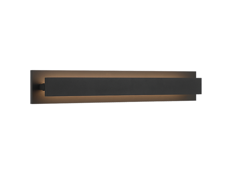 Baretta - LED Steel Frame with Acrylic Diffuser Adjustable Vanity Light in Matte Black by Matteo Lighting