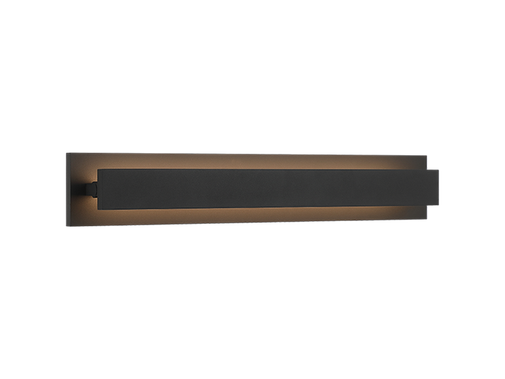 Baretta - LED Steel Frame with Acrylic Diffuser Adjustable Vanity Light in Matte Black by Matteo Lighting
