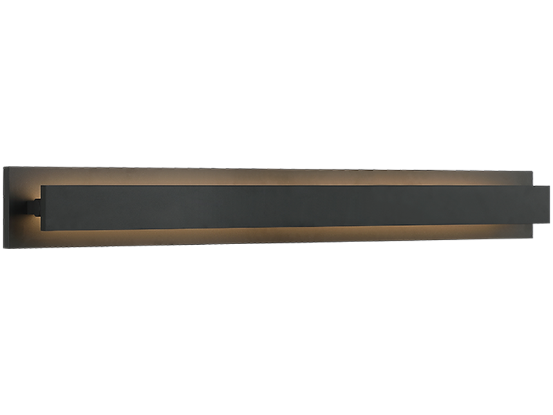 Baretta - LED Steel Frame with Acrylic Diffuser Adjustable Vanity Light in Matte Black by Matteo Lighting