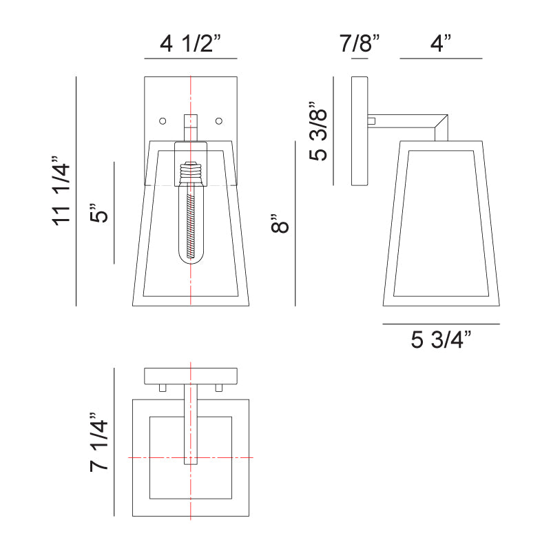 Denzil - 1 Light Outdoor Wall Light