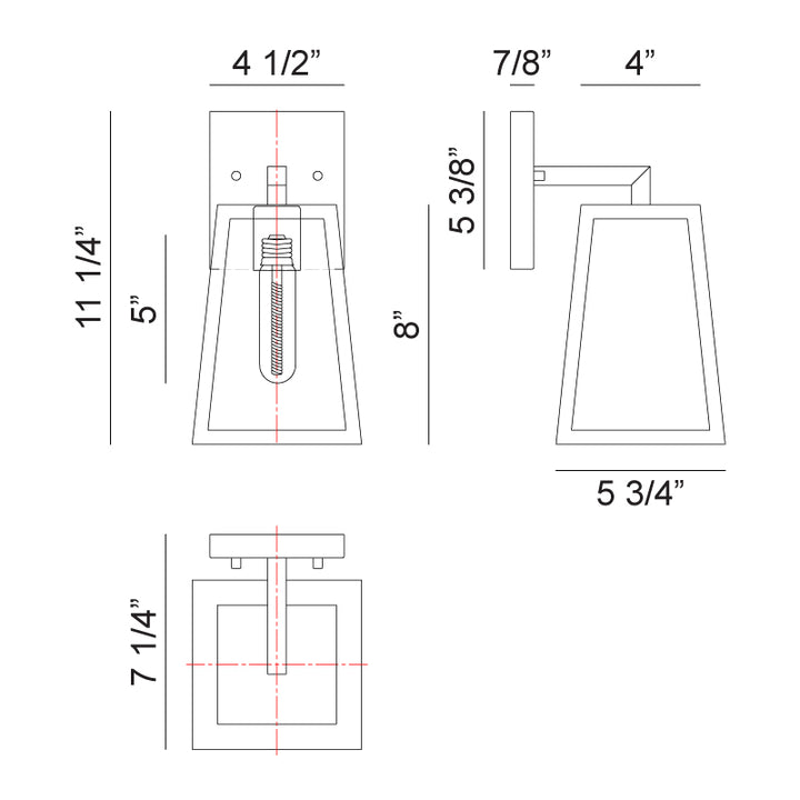 Denzil - 1 Light Outdoor Wall Light