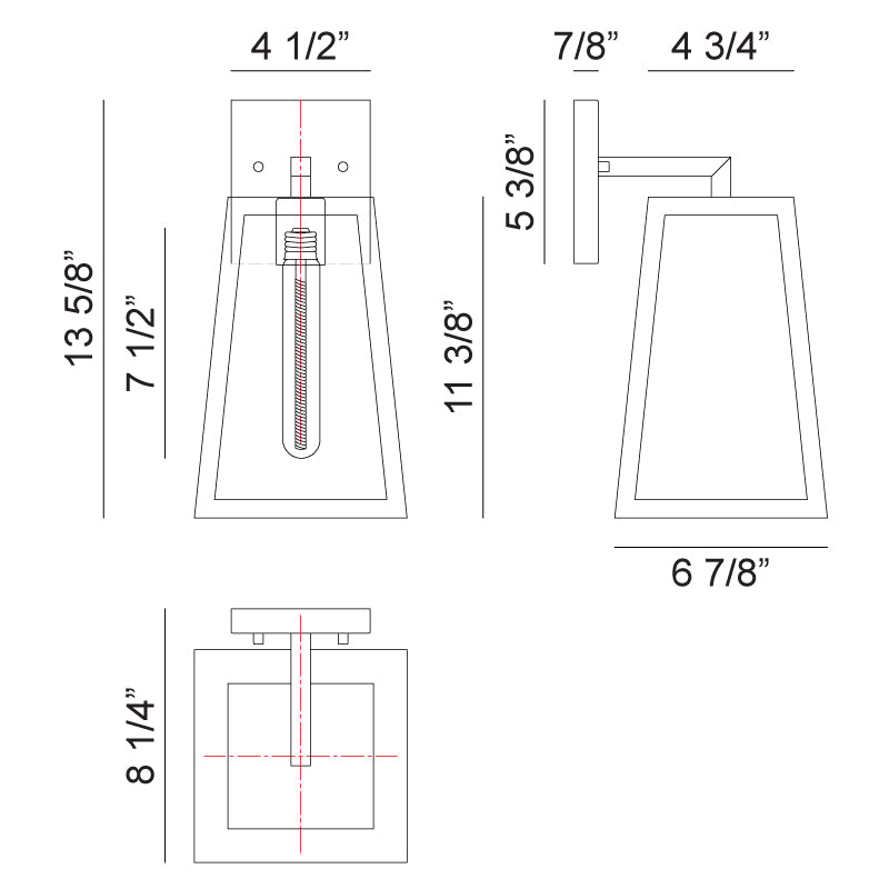 Denzil - 1 Light Outdoor Wall Light