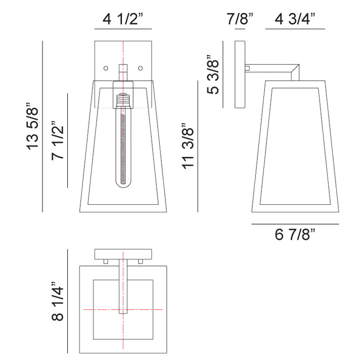 Denzil - 1 Light Outdoor Wall Light