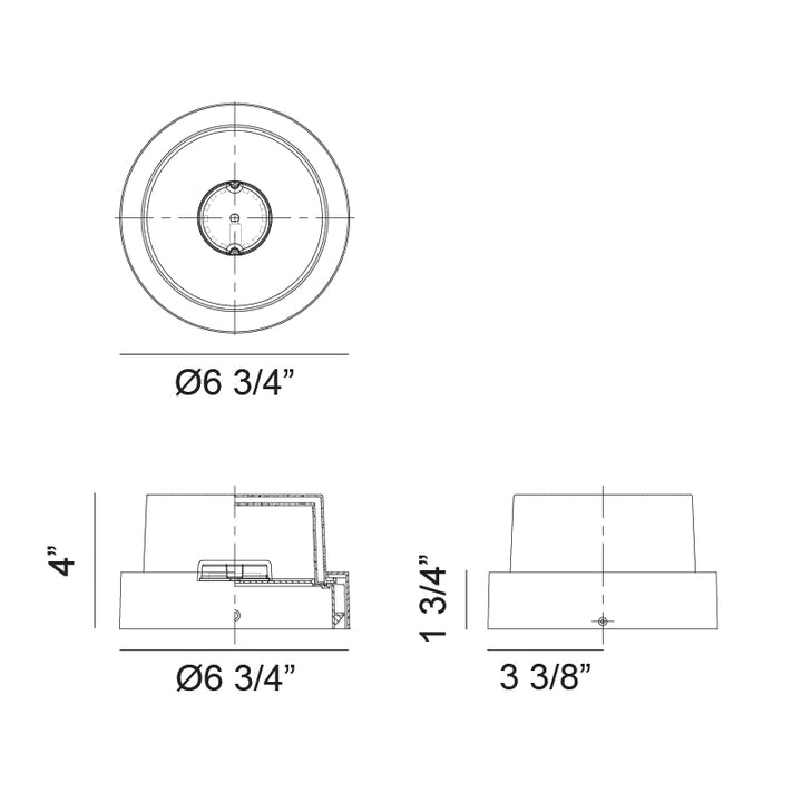 LED Steel Round Frame with White and Clear Glass Shade Outdoor Wall Sconce