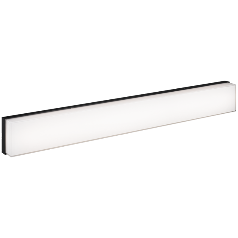 LED Steel Frame with Painted White Glass Shade Vanity Light