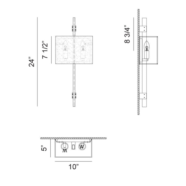Badgley - LED 2 Light Wall Sconce