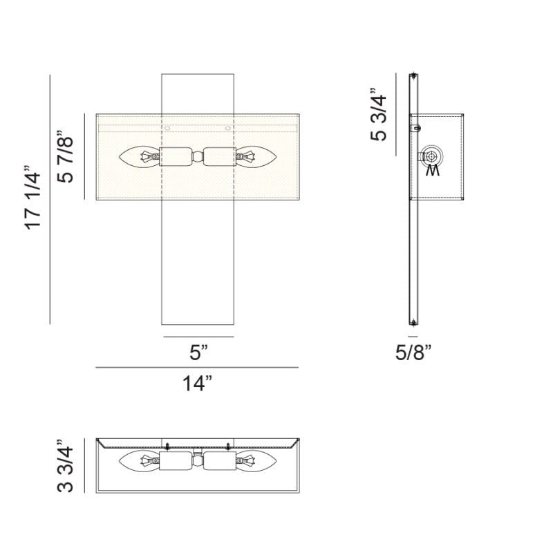 Stafford - LED 2 Light Wall Sconce