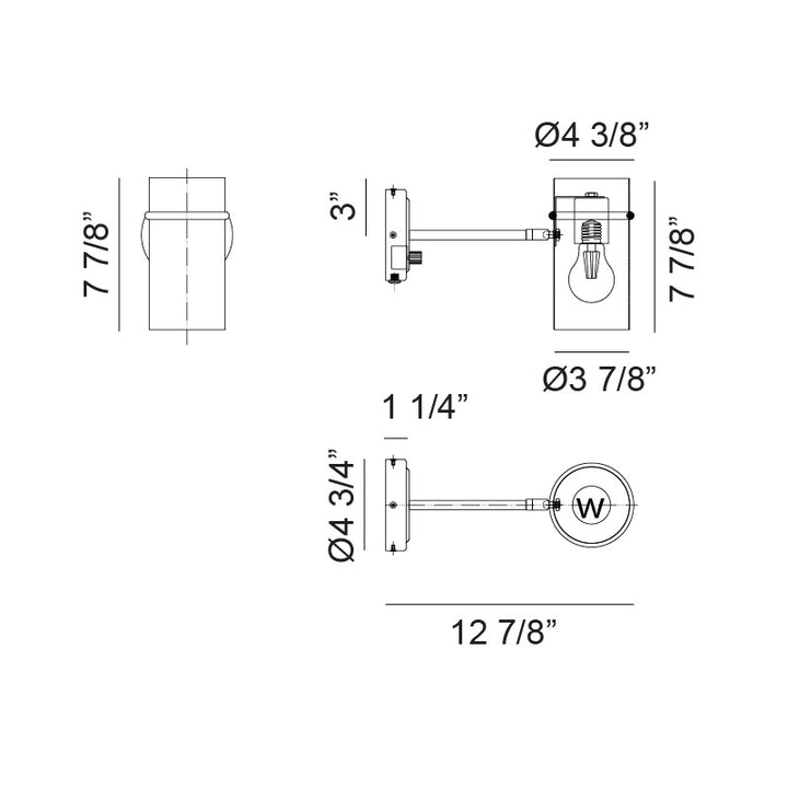 Cilindro - 1 Light Wall Sconce