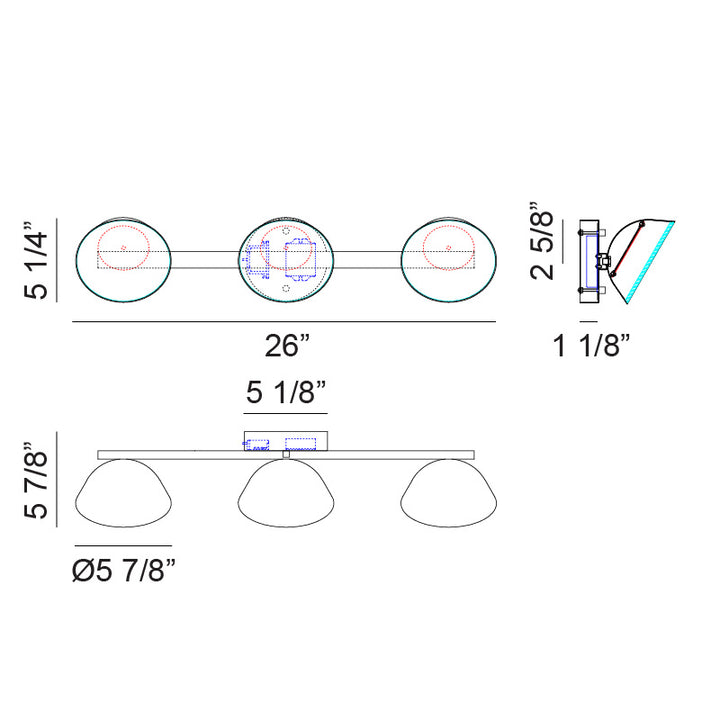 Emerson - LED 3 Light Vanity Light