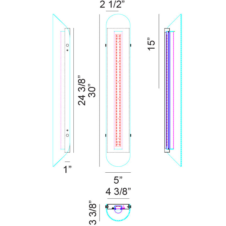 Saber - LED 1 Light Vanity Light