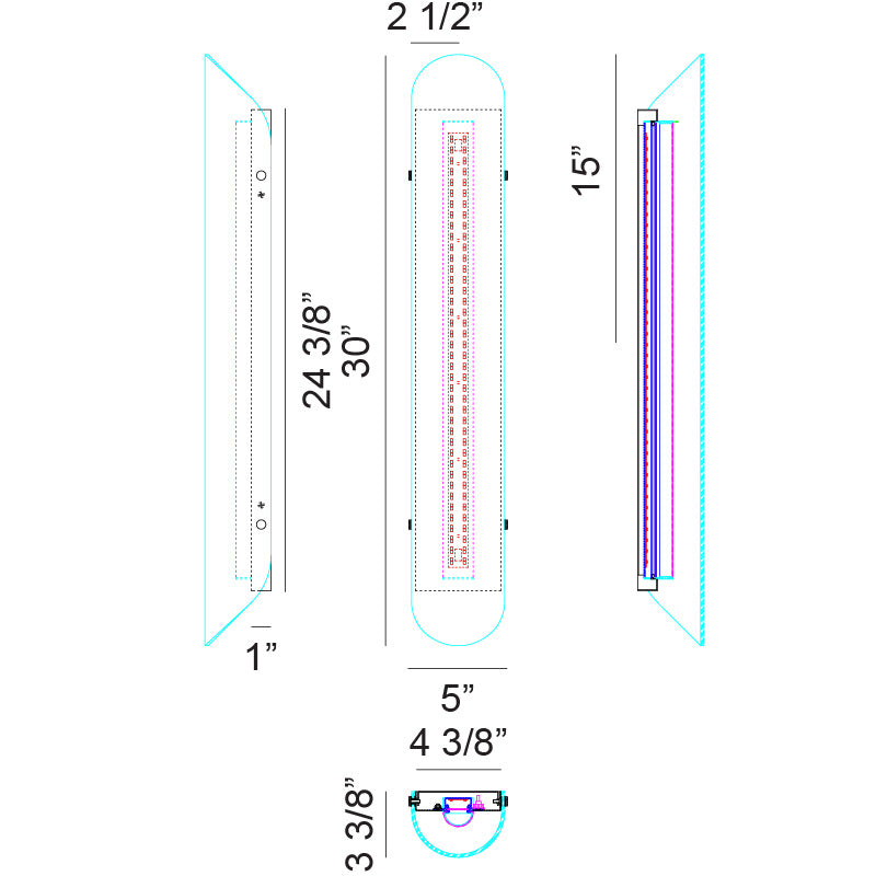 Saber - LED 1 Light Vanity Light