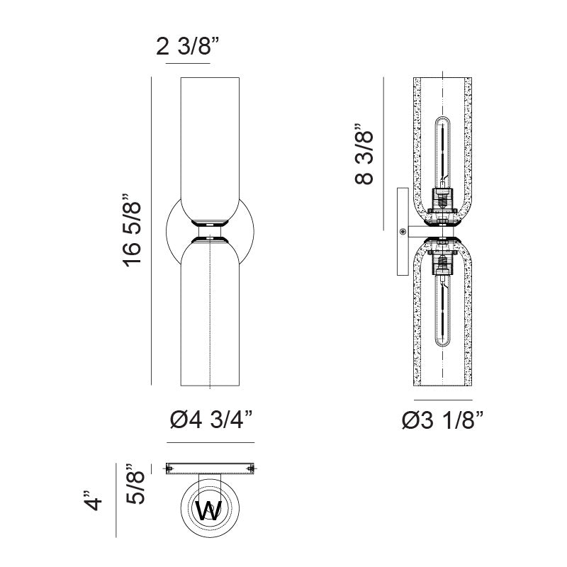 Jules - LED 2 Light Vanity Light