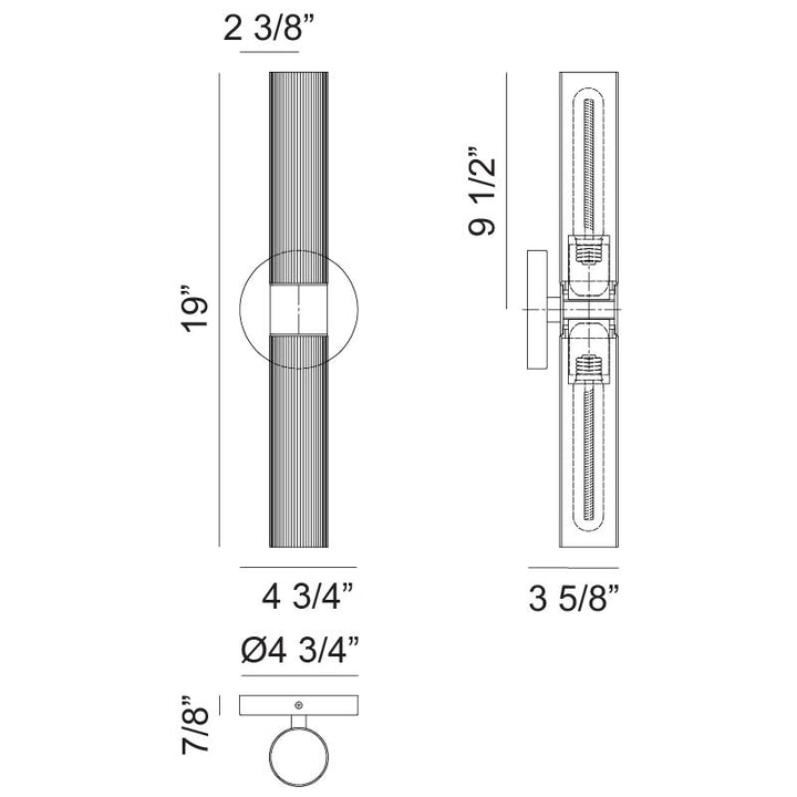 Madison - LED 2 Light Wall Sconce