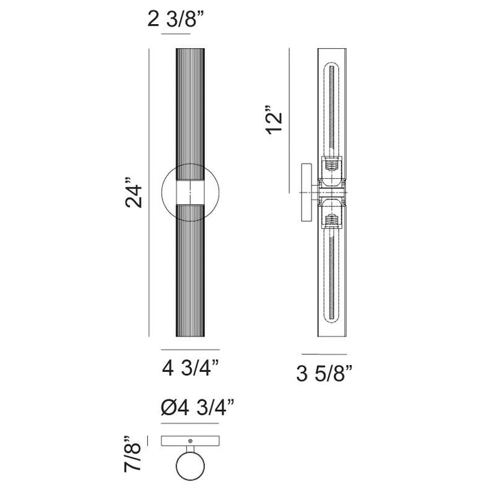 Madison - LED 2 Light Wall Sconce