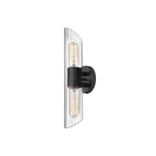 Samantha 2 Light Vanity in Matte Black by Dainolite