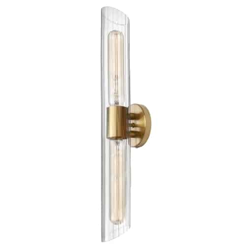 Samantha 2 Light Vanity (SAM-252W) in Aged Brass by Dainolite