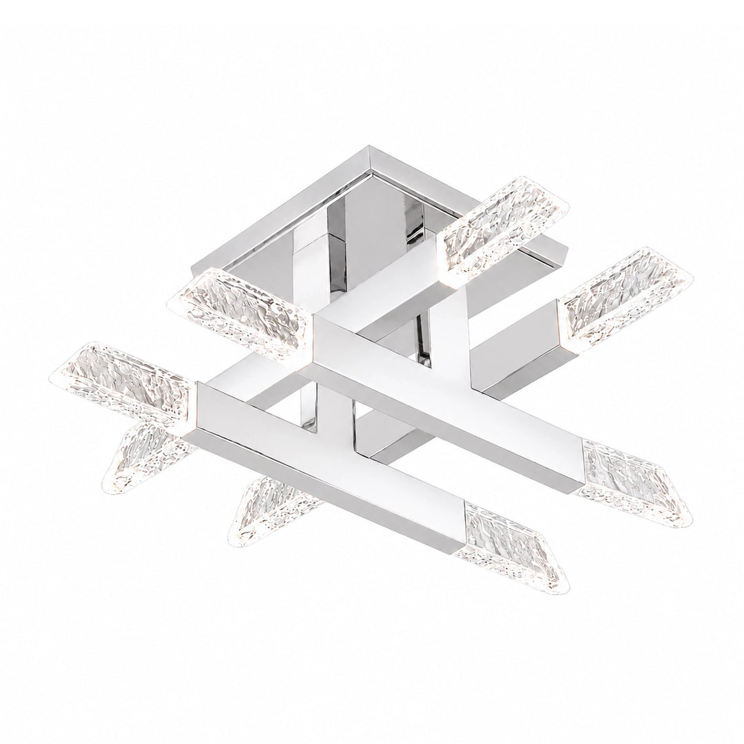 Valenza Water Glass Semi-Flush in Polished Nickel by Zeev
