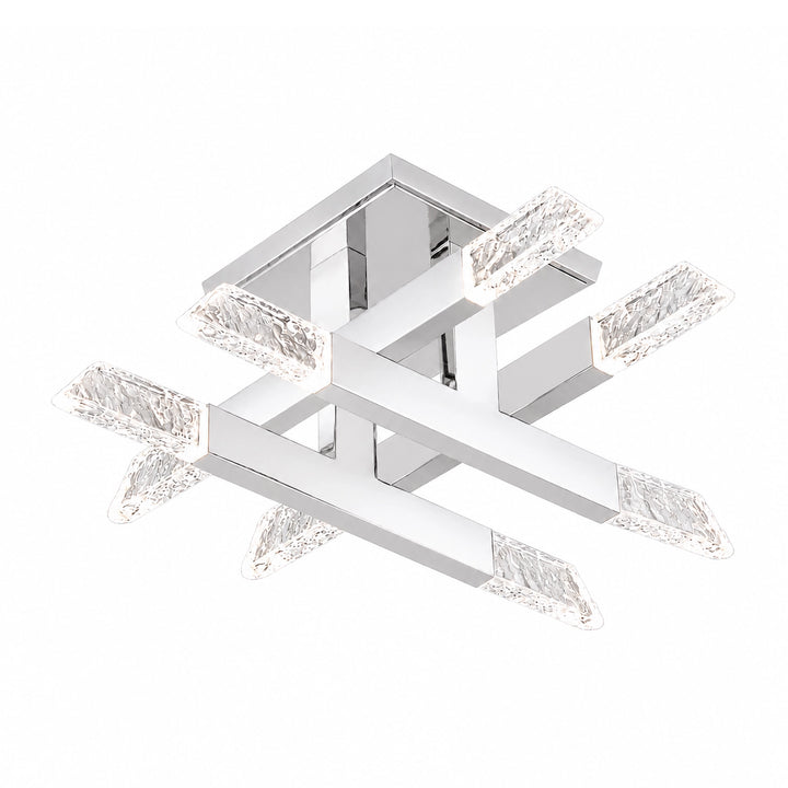 Valenza Water Glass Semi-Flush in Polished Nickel by Zeev