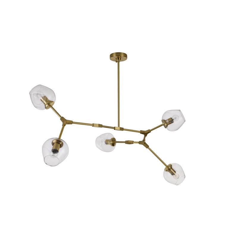 Frame Ceiling Fixture with Indented Color Glass Shades by Bethel - view 7