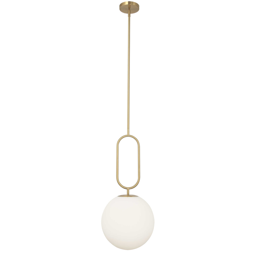 Simone 1 Light Incandescent Pendant in Aged Brass by Dainolite