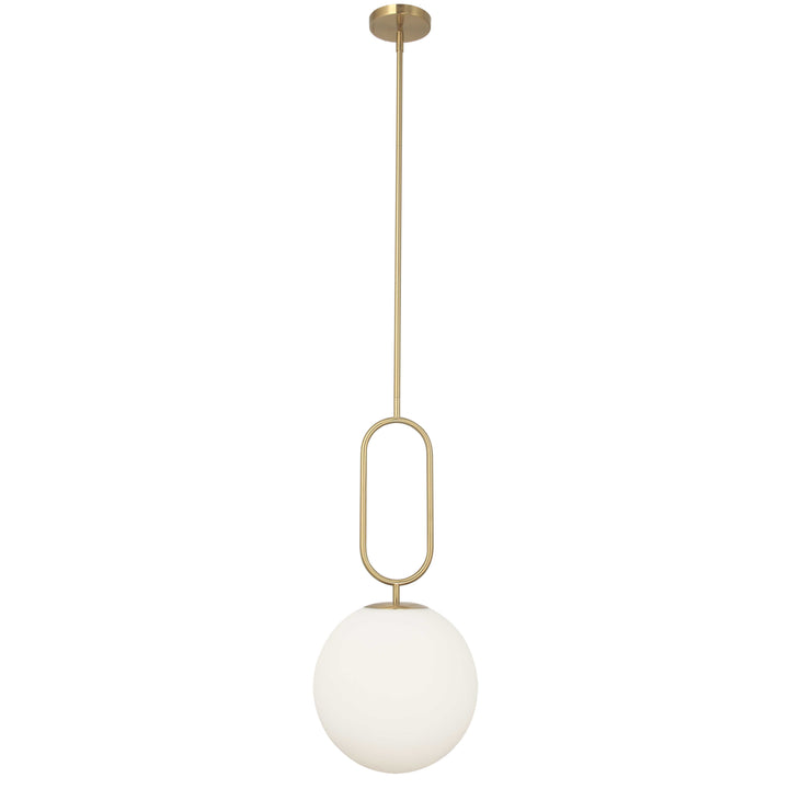 Simone 1 Light Incandescent Pendant in Aged Brass by Dainolite