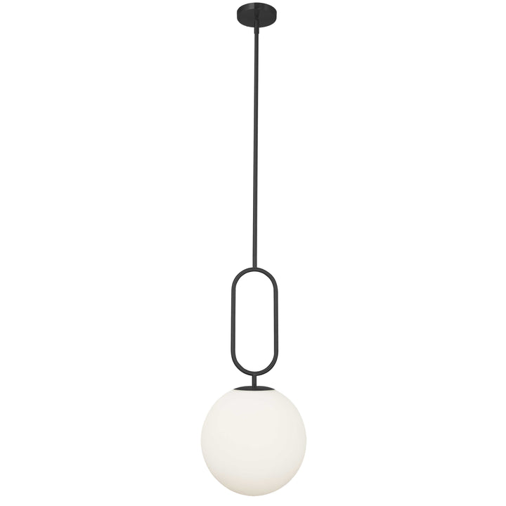 Simone 1 Light Incandescent Pendant in Matte Black by Dainolite