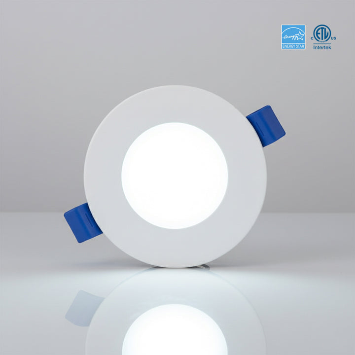 Slim Disc LED Recessed Light 5CCT - SLIM3 / SLIM4 / SLIM6, 3", by Ortech