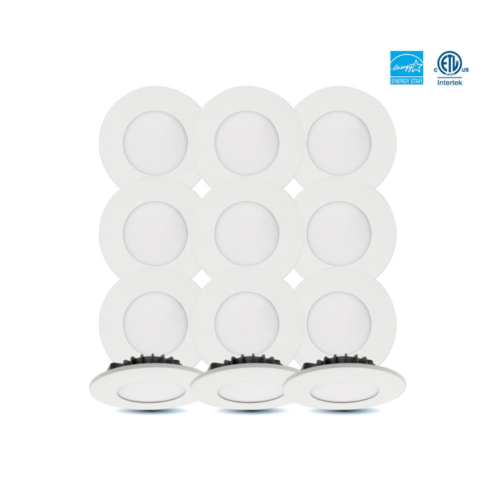 4" J-Box LED Recessed Light Contractor Pack (12 pcs) - SLIM4BP-CONT