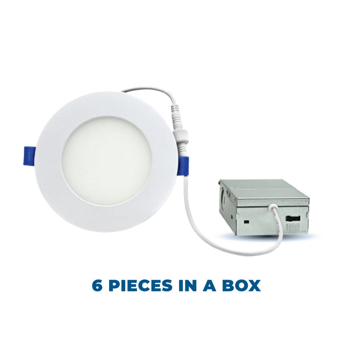 4" Slim LED Recessed Light 5CCT Contractor Pack (6 pcs) - SLIM4CONT
