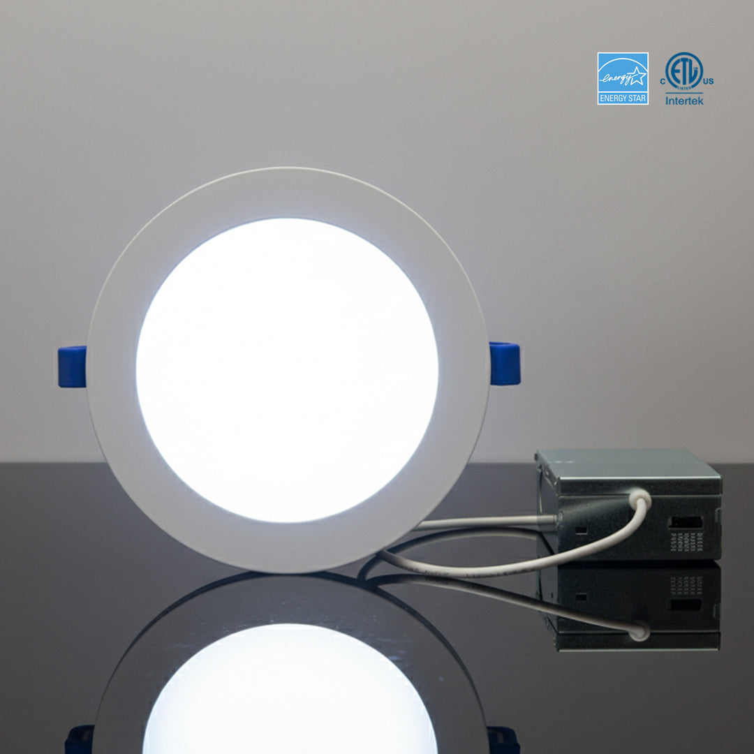 Slim Disc LED Recessed Light 5CCT - SLIM3 / SLIM4 / SLIM6, 6", by Ortech
