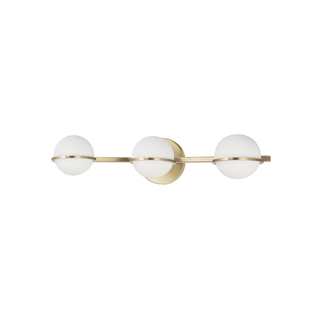 Sofia 3 Light Halogen Vanity in Aged Brass by Dainolite