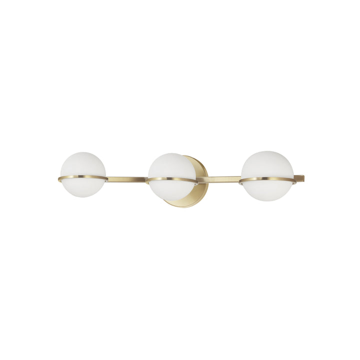 Sofia 3 Light Halogen Vanity in Aged Brass by Dainolite