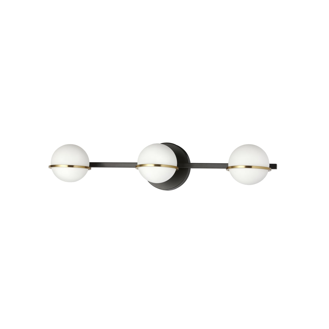 Sofia 3 Light Halogen Vanity in Matte Black by Dainolite