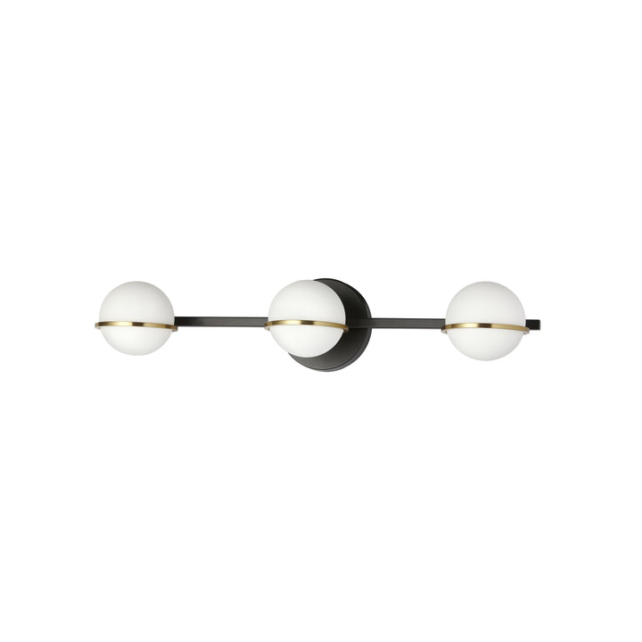 Sofia 3 Light Halogen Vanity in Matte Black by Dainolite