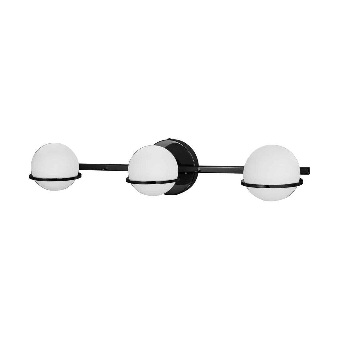 Sofia 3 Light Halogen Vanity in Black by Dainolite