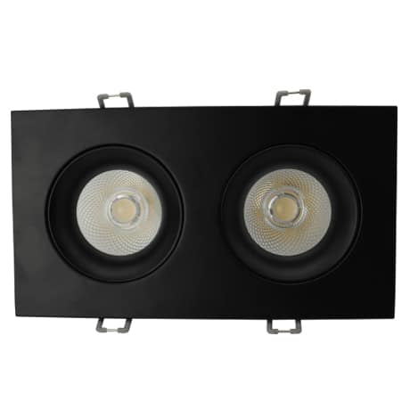 LED 3.5" 2 HEADS Regressed Gimbal 5Way CCT Adjustable - Square in Black by Votatec
