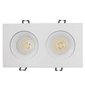 LED 3.5" 2 HEADS Regressed Gimbal 5Way CCT Adjustable - Square