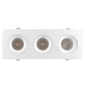 LED 3.5" 3 HEADS Regressed Gimbal 5Way CCT Adjustable - Square
