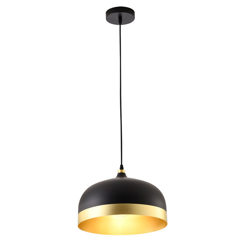 Aluminium Trim Shade Single Pendant Light, 12.9", by Bethel