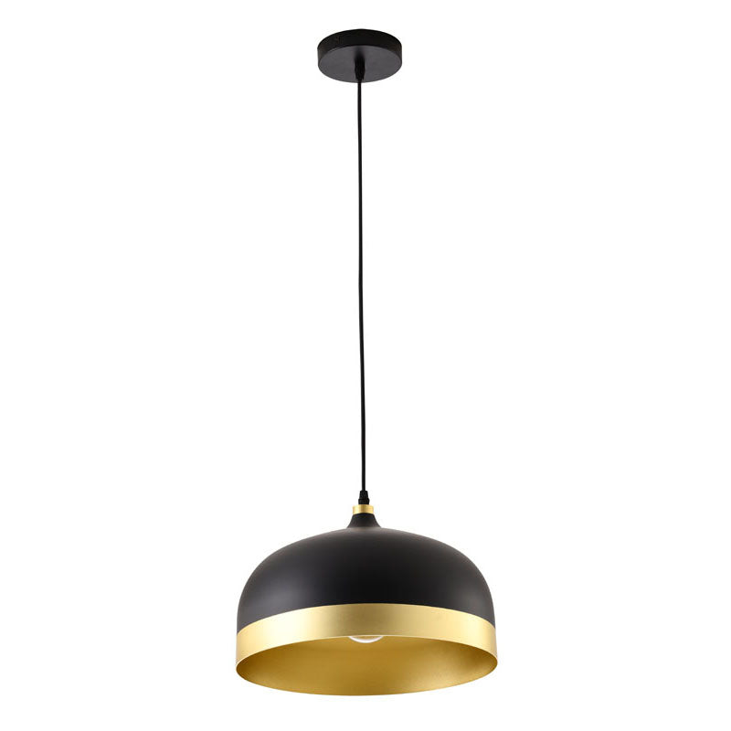 Aluminium Trim Shade Single Pendant Light by Bethel - view 7