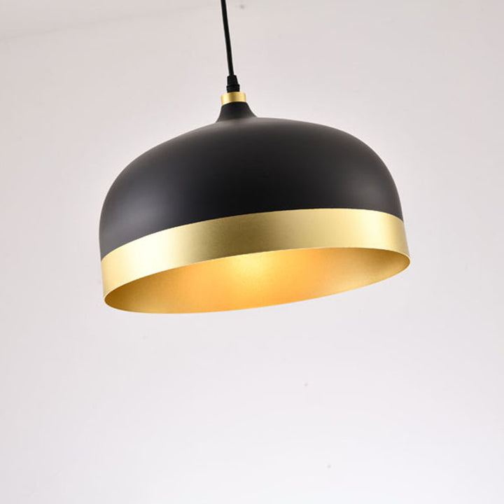 Aluminium Trim Shade Single Pendant Light by Bethel - view 8